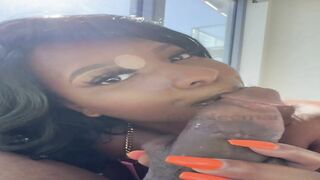 big butt black woman can't wait to hop on bbc