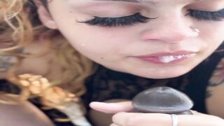 "cum watch me eat some dick"