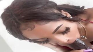 ebony giving mad head