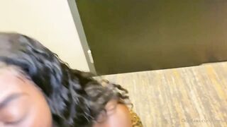 cheating girlfriend sucks off the weedman in the hallway