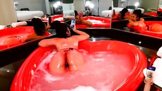 Big ass Latina has fun in the Jacuzzi
